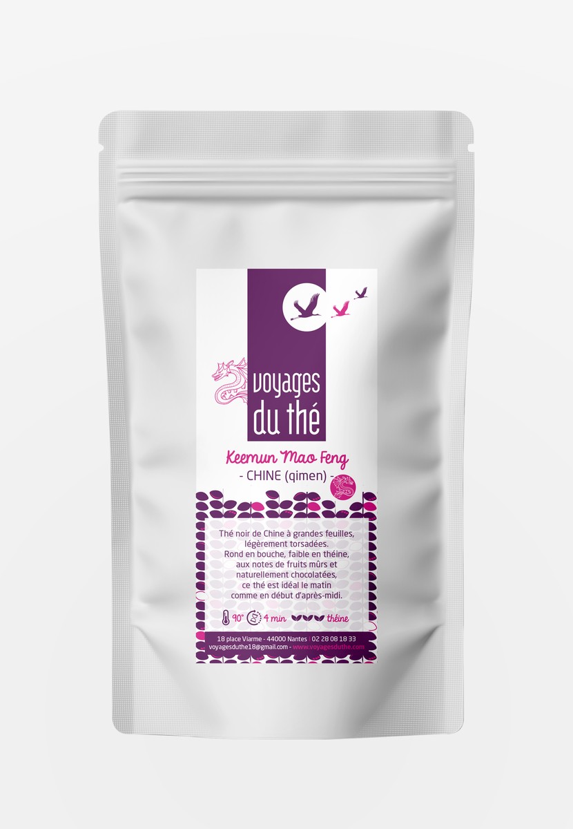 Thé noir bio en vrac - Keemun Mao Feng - Chine (Qimen) - Voyages du Thé