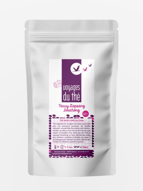 Thé noir bio en vrac - Tarry Lapsang Souchong - Voyages du Thé